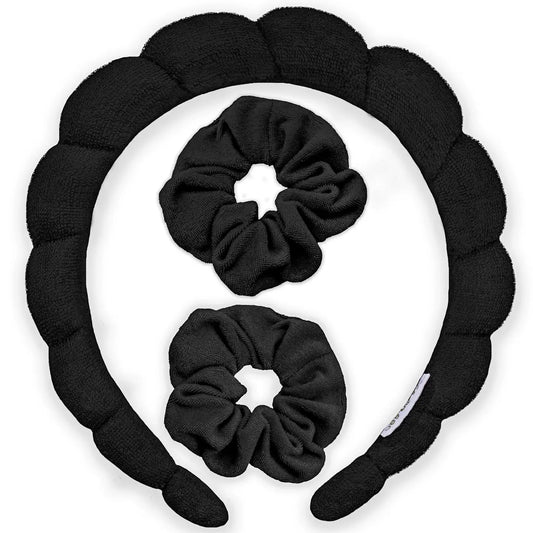 Spa Headband with Wrist Scrunchies